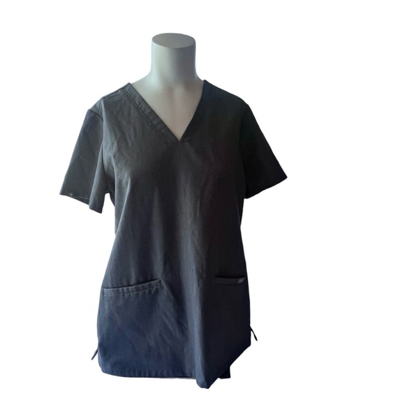 Figs Tops - Figs Casma Three Pocket Scrub Top Size Small Graphite Womens…